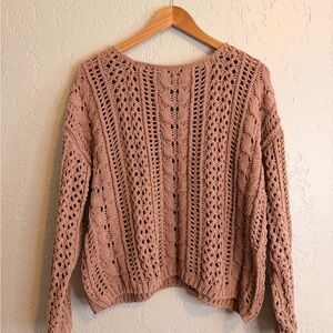 Women's Pink Knit Sweater